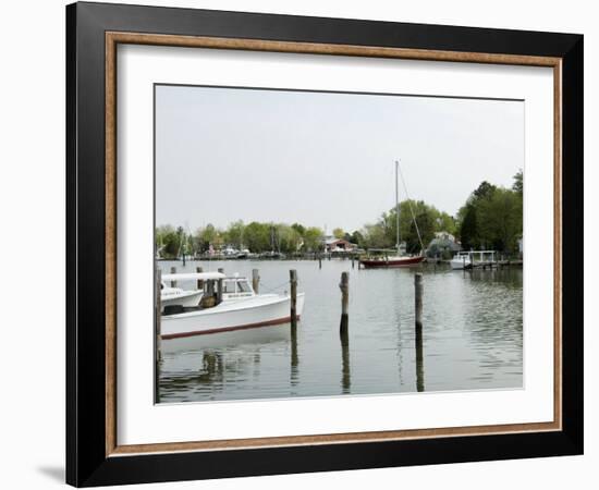 Oxford Bellevue Ferry, Oxford, Talbot County, Tred Avon River, Chesapeake Bay Area, Maryland, USA-Robert Harding-Framed Photographic Print