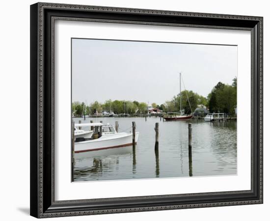 Oxford Bellevue Ferry, Oxford, Talbot County, Tred Avon River, Chesapeake Bay Area, Maryland, USA-Robert Harding-Framed Photographic Print