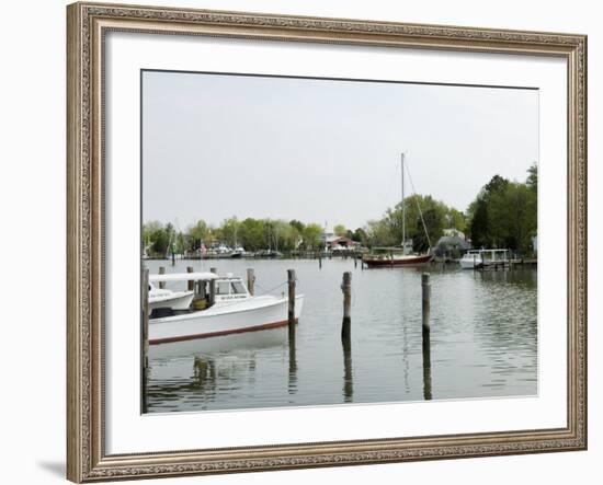 Oxford Bellevue Ferry, Oxford, Talbot County, Tred Avon River, Chesapeake Bay Area, Maryland, USA-Robert Harding-Framed Photographic Print
