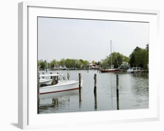 Oxford Bellevue Ferry, Oxford, Talbot County, Tred Avon River, Chesapeake Bay Area, Maryland, USA-Robert Harding-Framed Photographic Print