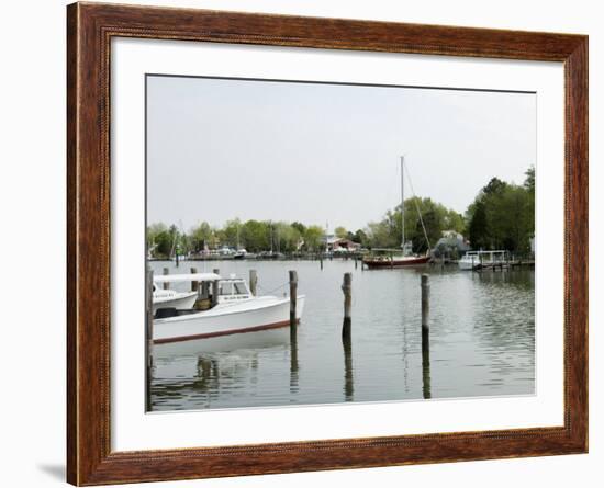 Oxford Bellevue Ferry, Oxford, Talbot County, Tred Avon River, Chesapeake Bay Area, Maryland, USA-Robert Harding-Framed Photographic Print