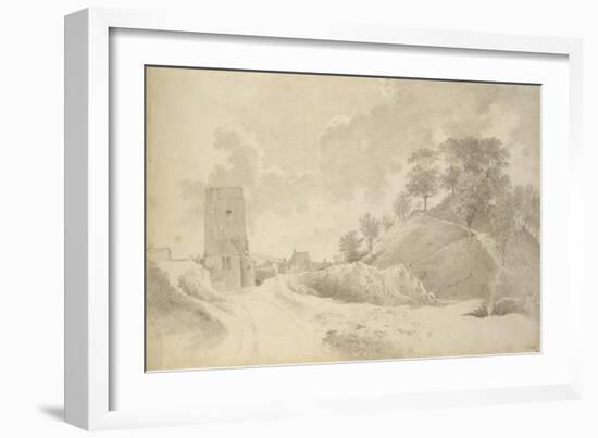 Oxford Castle and the Castle Mound, 27 May 1784-John Baptist Malchair-Framed Giclee Print