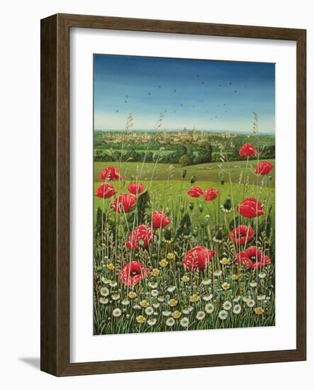 Oxford / Poppies, 1983-Frances Broomfield-Framed Giclee Print