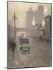 Oxford Road, Manchester, 1910 (Oil on Canvas)-Adolphe Valette-Mounted Giclee Print