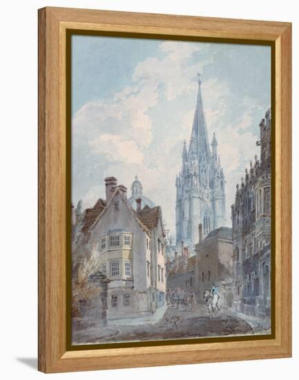 Oxford: St Mary's from Oriel Lane, 1792-1793-J. M. W. Turner-Framed Premier Image Canvas