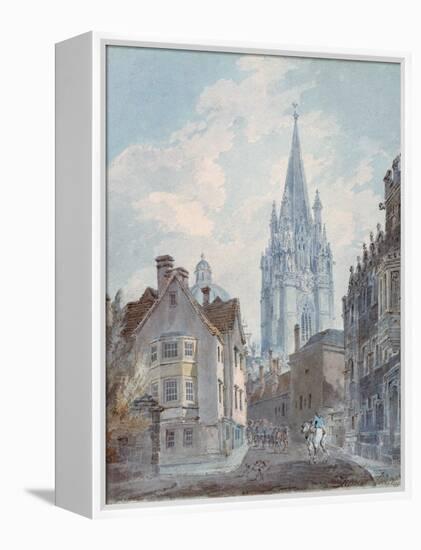 Oxford: St Mary's from Oriel Lane, 1792-1793-J. M. W. Turner-Framed Premier Image Canvas
