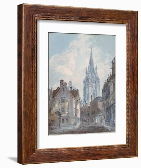 Oxford: St Mary's from Oriel Lane, 1792-1793-J. M. W. Turner-Framed Giclee Print