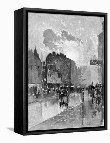 Oxford Street-Joseph Pennell-Framed Stretched Canvas