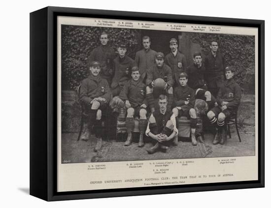 Oxford University Association Football Club, the Team That Is to Tour in Austria-null-Framed Premier Image Canvas