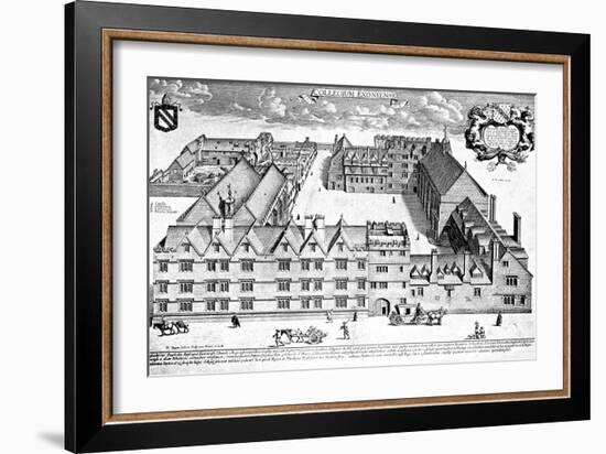 Oxford University - Exeter College-David Loggan-Framed Giclee Print