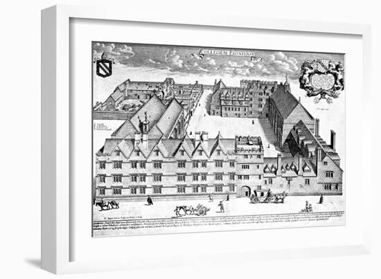 Oxford University - Exeter College-David Loggan-Framed Giclee Print