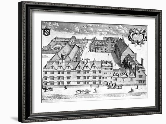 Oxford University - Exeter College-David Loggan-Framed Giclee Print