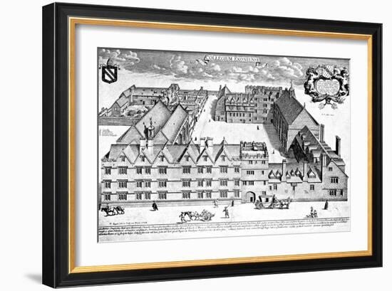 Oxford University - Exeter College-David Loggan-Framed Giclee Print