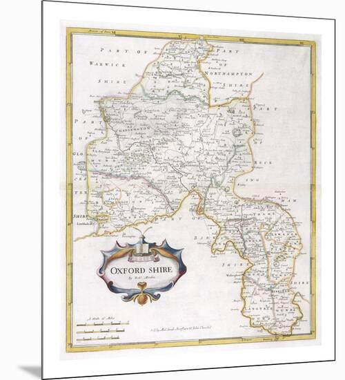 Oxfordshire, 1722-Robert Morden-Mounted Premium Giclee Print