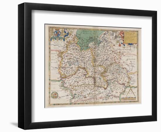 Oxfordshire and Berkshire-Christopher Saxton-Framed Premium Giclee Print
