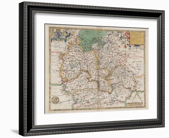 Oxfordshire and Berkshire-Christopher Saxton-Framed Giclee Print