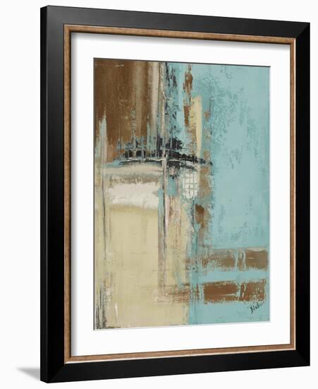 Oxido on Teal II-Patricia Pinto-Framed Art Print