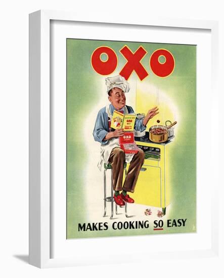 OXO, Chefs Cooking, UK, 1950-null-Framed Giclee Print