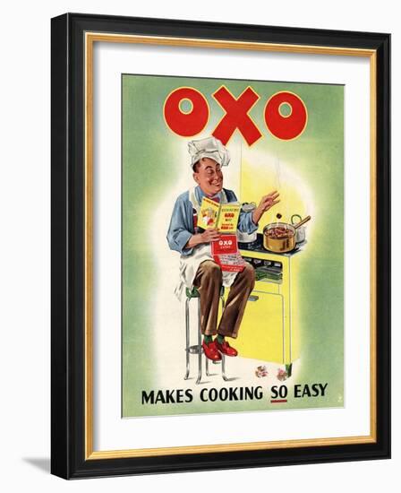 OXO, Chefs Cooking, UK, 1950-null-Framed Giclee Print