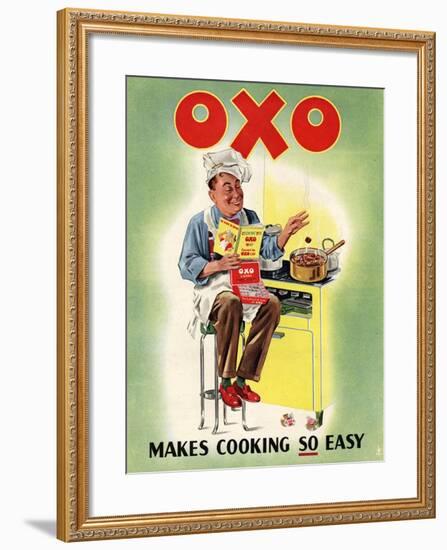 OXO, Chefs Cooking, UK, 1950-null-Framed Giclee Print