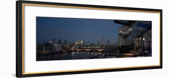 Oxo Tower Restaurant-Wharf, London Panorama at Dusk-Richard Bryant-Framed Photographic Print