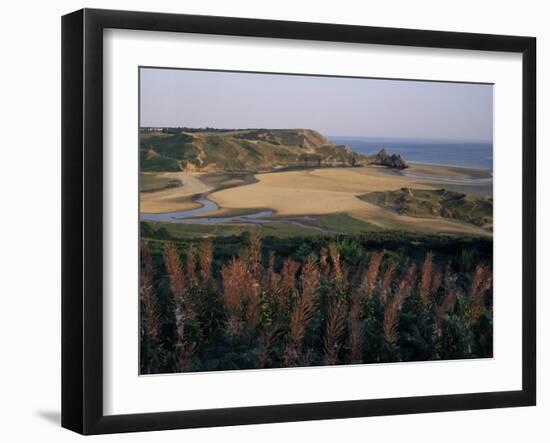 Oxwich Bay, Gower Peninsula, West Glamorgan, Wales, United Kingdom-Julia Bayne-Framed Photographic Print