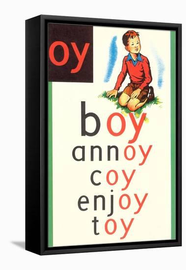 OY in Boy-null-Framed Stretched Canvas