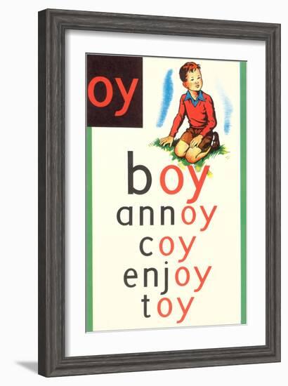 OY in Boy-null-Framed Art Print