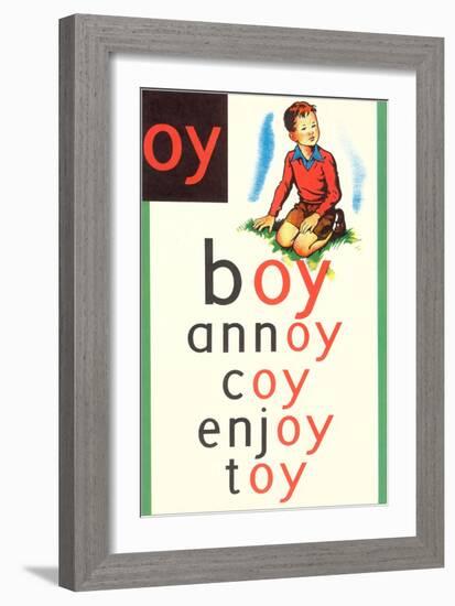 OY in Boy-null-Framed Art Print