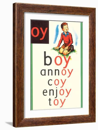 OY in Boy--Framed Art Print