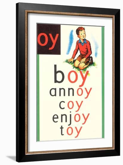 OY in Boy-null-Framed Art Print