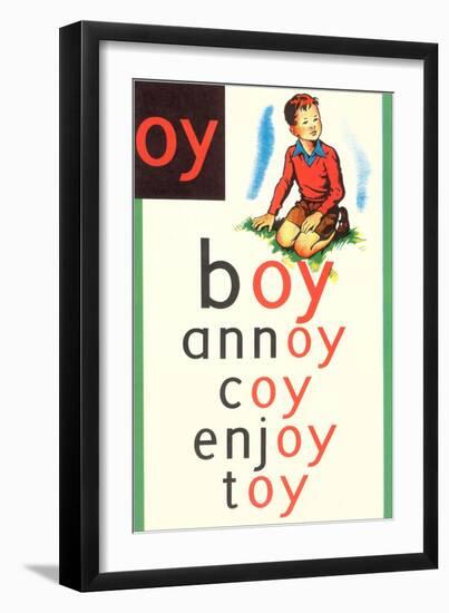 OY in Boy--Framed Art Print