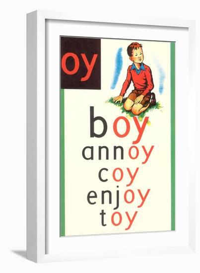 OY in Boy-null-Framed Art Print