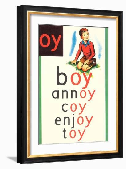 OY in Boy-null-Framed Art Print