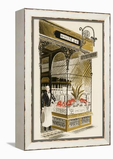 Oyster Bar, C.1938-Eric Ravilious-Framed Premier Image Canvas