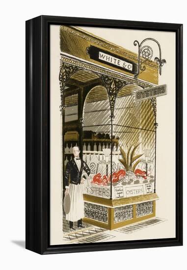 Oyster Bar, C.1938-Eric Ravilious-Framed Premier Image Canvas