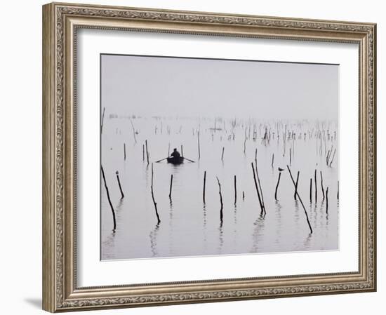 Oyster Beds, Arcachon, Gironde, Aquitaine, France-Adam Woolfitt-Framed Photographic Print