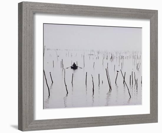 Oyster Beds, Arcachon, Gironde, Aquitaine, France-Adam Woolfitt-Framed Photographic Print