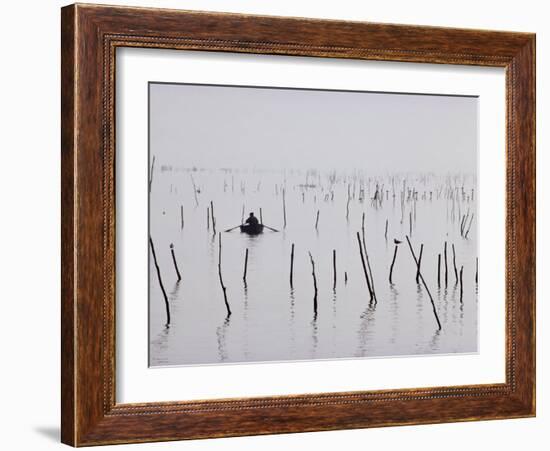 Oyster Beds, Arcachon, Gironde, Aquitaine, France-Adam Woolfitt-Framed Photographic Print