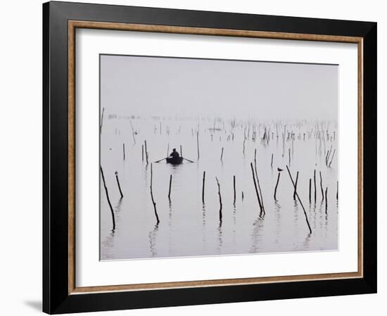 Oyster Beds, Arcachon, Gironde, Aquitaine, France-Adam Woolfitt-Framed Photographic Print