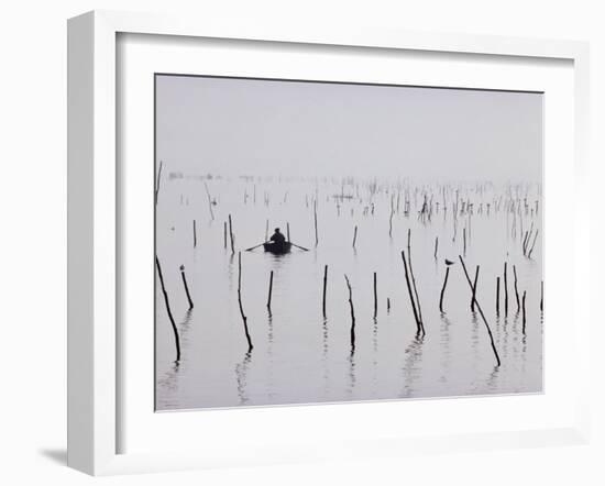 Oyster Beds, Arcachon, Gironde, Aquitaine, France-Adam Woolfitt-Framed Photographic Print