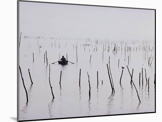 Oyster Beds, Arcachon, Gironde, Aquitaine, France-Adam Woolfitt-Mounted Photographic Print