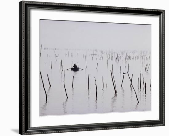 Oyster Beds, Arcachon, Gironde, Aquitaine, France-Adam Woolfitt-Framed Photographic Print