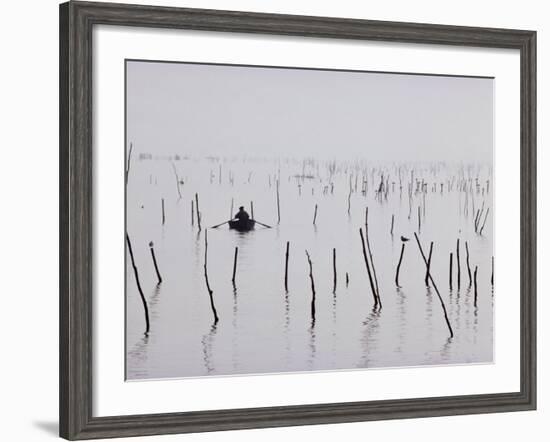 Oyster Beds, Arcachon, Gironde, Aquitaine, France-Adam Woolfitt-Framed Photographic Print