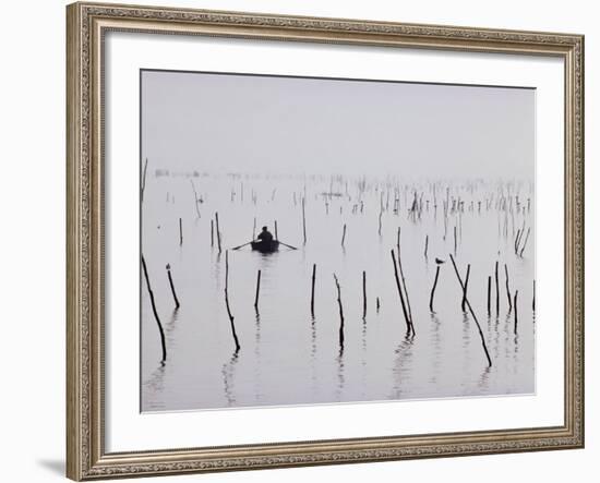 Oyster Beds, Arcachon, Gironde, Aquitaine, France-Adam Woolfitt-Framed Photographic Print