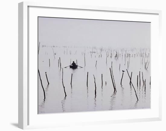 Oyster Beds, Arcachon, Gironde, Aquitaine, France-Adam Woolfitt-Framed Photographic Print