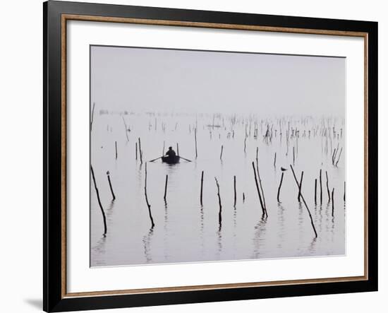 Oyster Beds, Arcachon, Gironde, Aquitaine, France-Adam Woolfitt-Framed Photographic Print