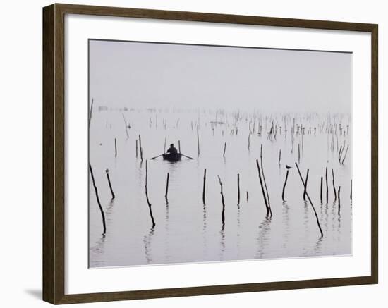 Oyster Beds, Arcachon, Gironde, Aquitaine, France-Adam Woolfitt-Framed Photographic Print