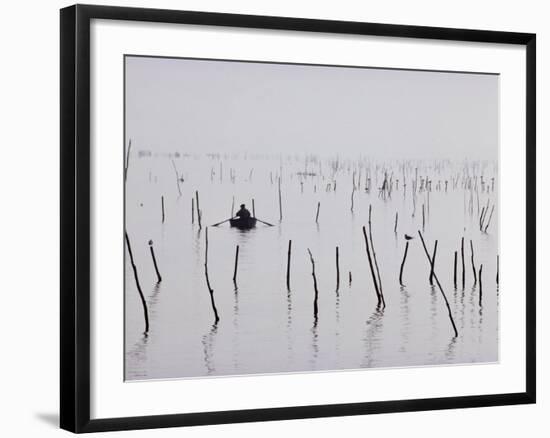 Oyster Beds, Arcachon, Gironde, Aquitaine, France-Adam Woolfitt-Framed Photographic Print