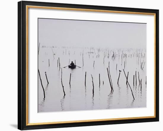 Oyster Beds, Arcachon, Gironde, Aquitaine, France-Adam Woolfitt-Framed Photographic Print